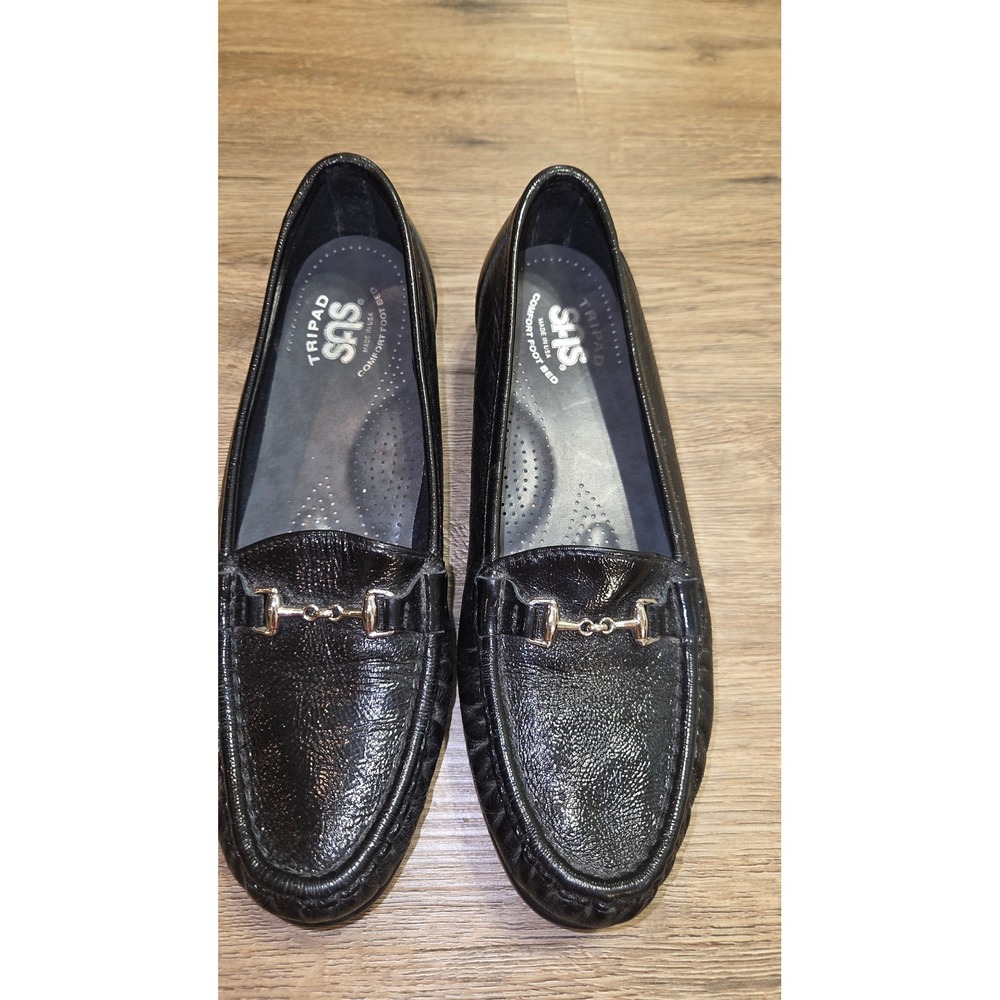SAS Tripad Comfort 7M Metro Loafers Patent Leather Flats Slip On